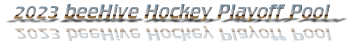 2023 beeHive Hockey Playoff Pool Standings